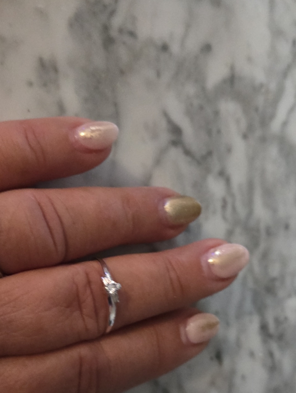 Delicate Solitaire Ring in Silver with Clear Stone - Women's Jewelry